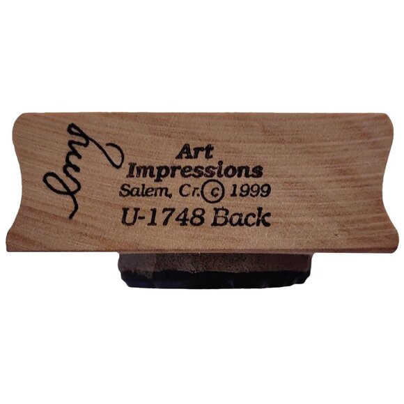 Art Impressions Rubber Stamp "U-1748 Back" 1999 Bunny Design For Crafts & Scrapb - Picture 4 of 4